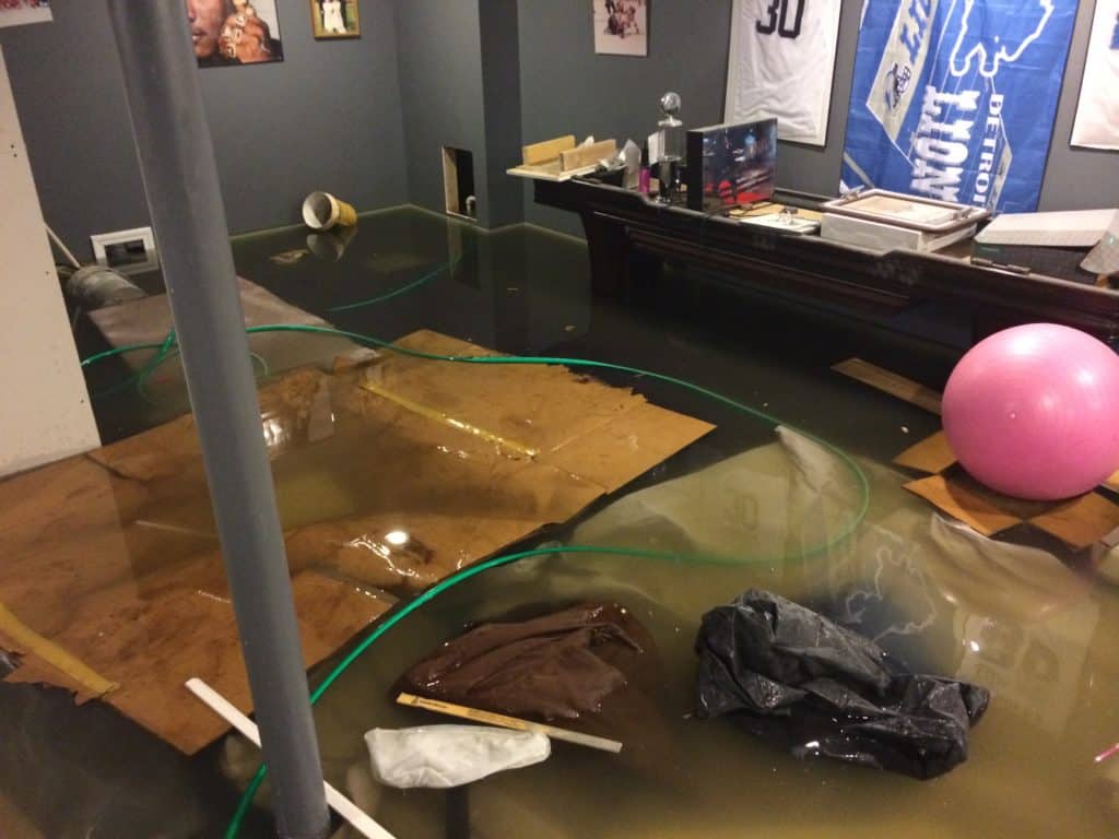 flooded basement